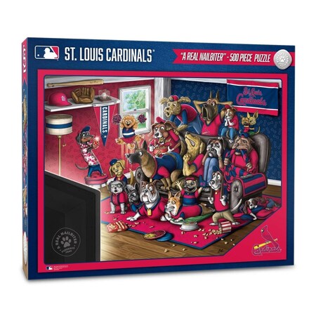 Youthefan 18 x 24 in. MLB St. Louis Cardinals Fans Puzzle, Multi Color - A Real Nailbiter - 500 Piece 2502472
